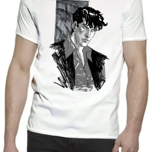Dylan Dog scratc Film Cinema 2058 T-shirt Urban Slub Men Uomo 100% Cotone Fiammato JK