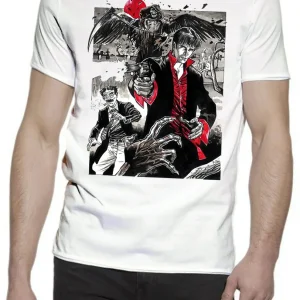 Dylan Dog Film Cinema 2058-1 T-shirt Urban Slub Men Uomo 100% Cotone Fiammato JK