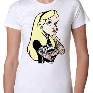 Alice Jack Daniel Princess Cartoon 2050-2-1 Lady Donna 100% Cotone Pettinato JK