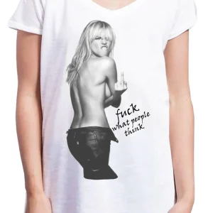 Heidi Klum Fuck Supermodella Stilista e Conduttrice The legend 18-18 Urban Slub Lady Donna Cotone 100% Fiammato JK