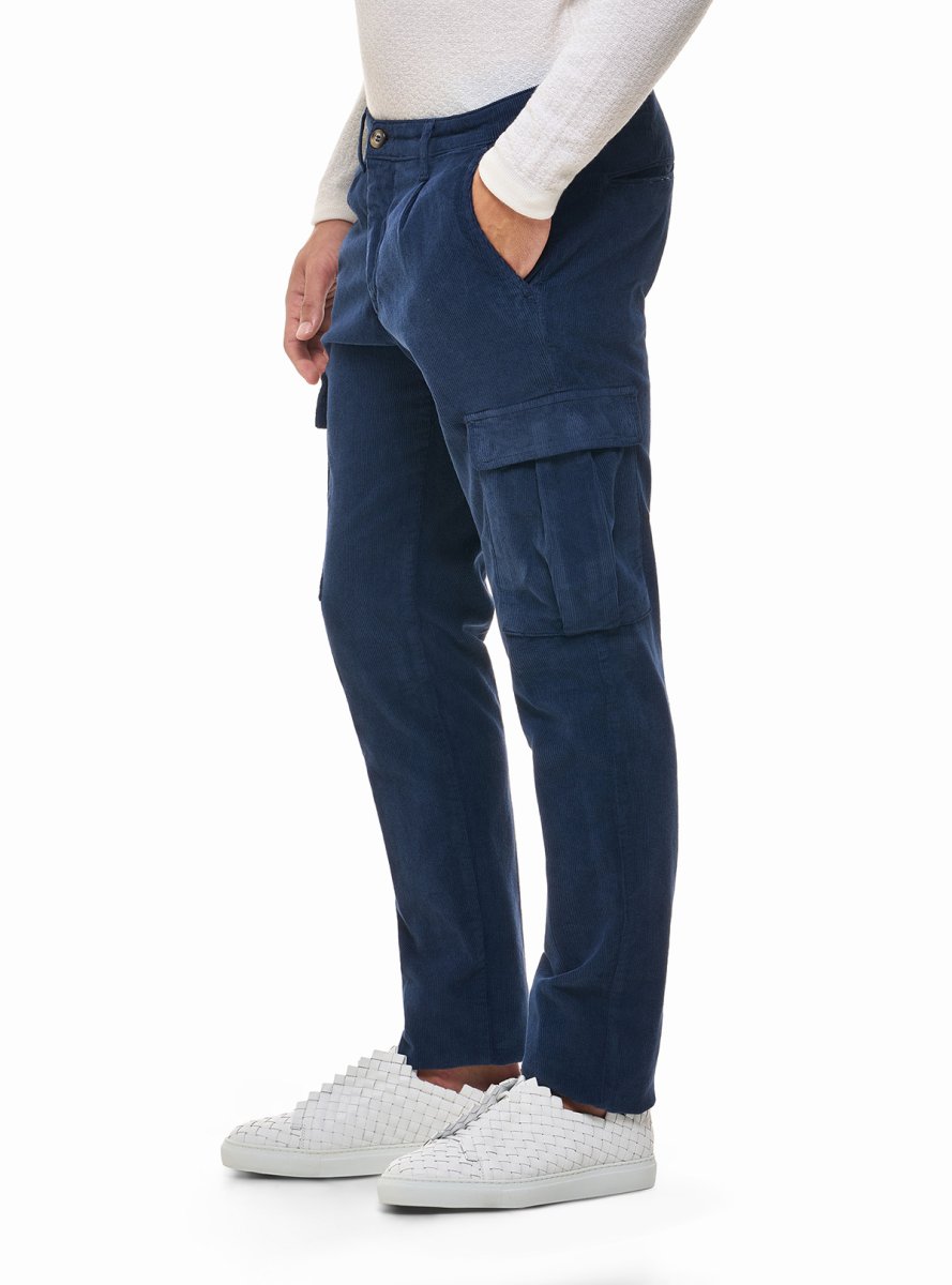 PANTALONE IN VELLUTO A COSTE CON TASCONI - immagine 2