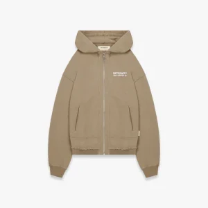 Reternity Ribbed Zip-Hoodie Taupe