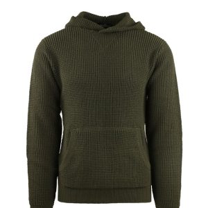 MAGLIA CON CAPPUCCIO A PUNTO PANNOCCHIA