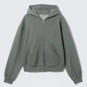 Weekday Loose Fit Blocked Zip Hoodie