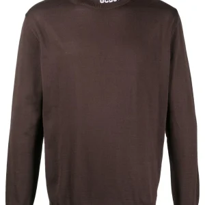 GCDS Logo Turtleneck Brown