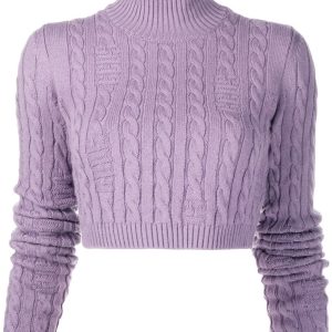 GCDS Woman Cable-knit Cropped Jumper