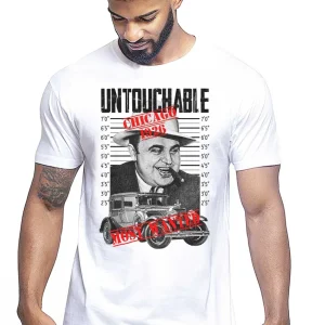 Untouchable Chicago 1926 Wanted Auto Moto e Bici 161-2019-42 T-shirt Urban Men Uomo 100% Cotone Pettinato JK
