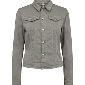 Giacca di Jeans Classica SC-Erna 2 in Cotone con Elastan – Stile Militare Verde