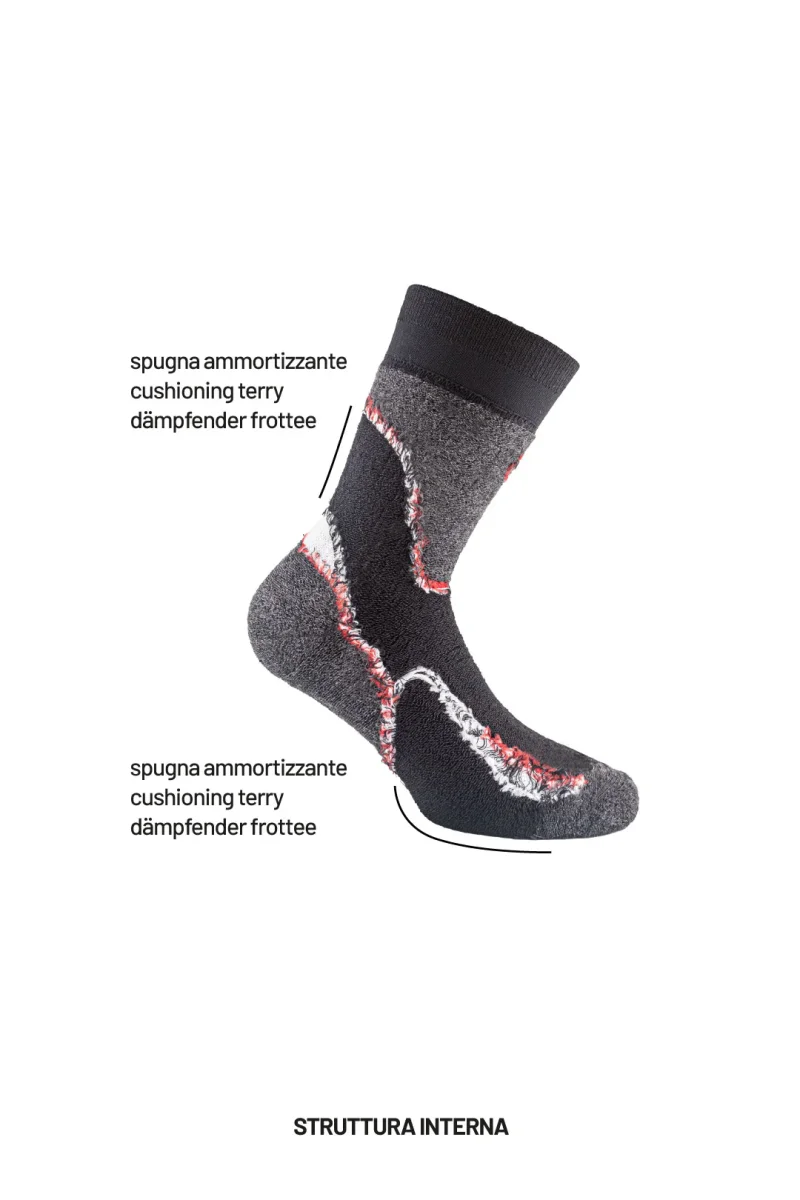 X-Country Thermo 1755 | Calzini da sci di fondo in seta e lana vergine merino extrafine - immagine 4