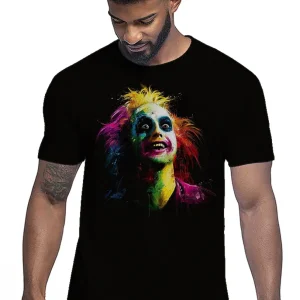 Beettle Juice Stilizzato Color Cinema Film 18-20-12 T-shirt Urban Men Uomo 100% Cotone Pettinato JK