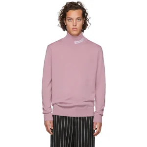 GCDS Logo Turtleneck Pink