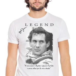 T-Shirt Ayrton Senna The Legend - Cotone Fiammato Uomo