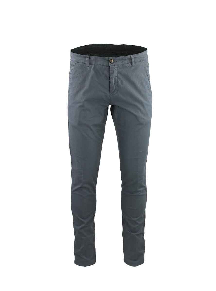 PANTALONE TESSUTO CON TRAMA A RIGHE TONO SU TONO - immagine 3