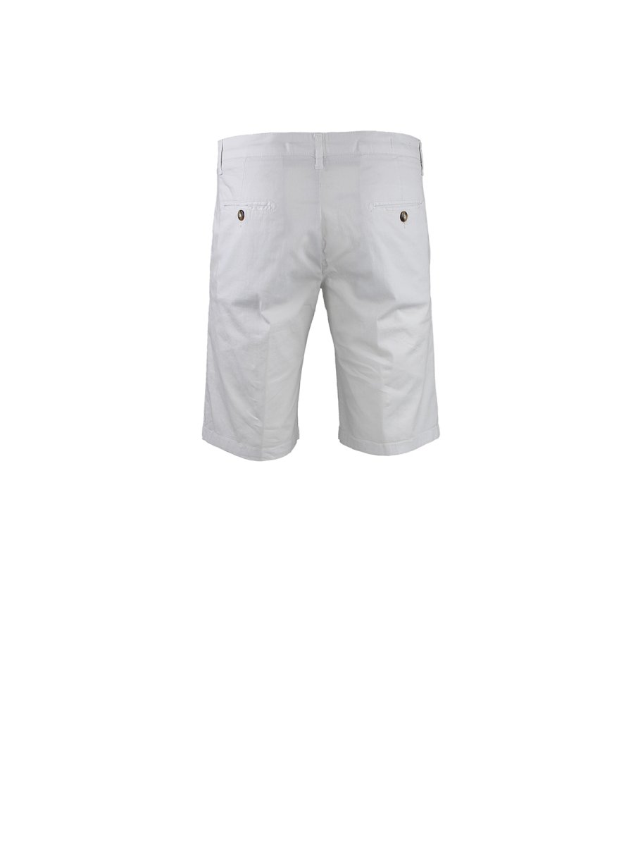 BERMUDA TESSUTO CON TRAMA A RIGHE TONO SU TONO - immagine 2