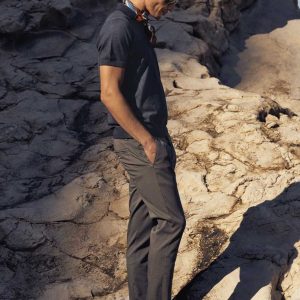 PANTALONE CON TESSUTO BICOLORE