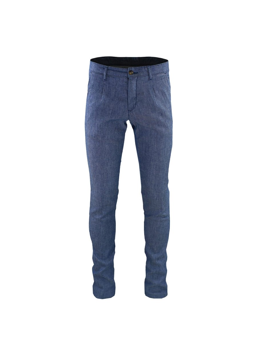 PANTALONI IN TESSUTO A TRAMA MELANGE - immagine 3