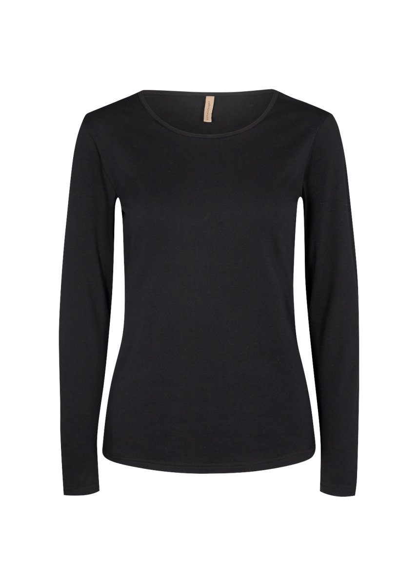 Maglietta base bianca in cotone organico panna e nero - immagine 8