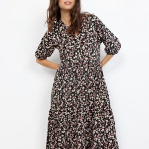 Vestito a fantasia in viscosa ecosostenibile