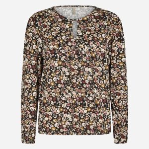 Blusa in eucalipto elasticizzata fantasia