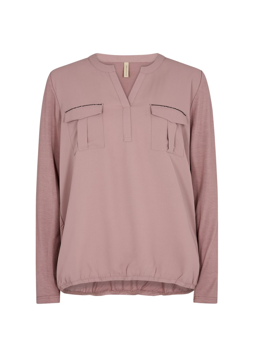 Blusa morbidissima in verde e nero elastico sotto - immagine 4