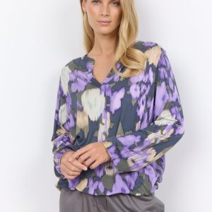 Blusa Femminile Marica AOP 276 in Lyocell con Maniche a Palloncino – Eleganza e Comfort