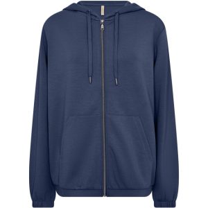 Felpa Banu 177 con cappuccio e zip – Tessuto antistress, blu notte, taglie S-XL