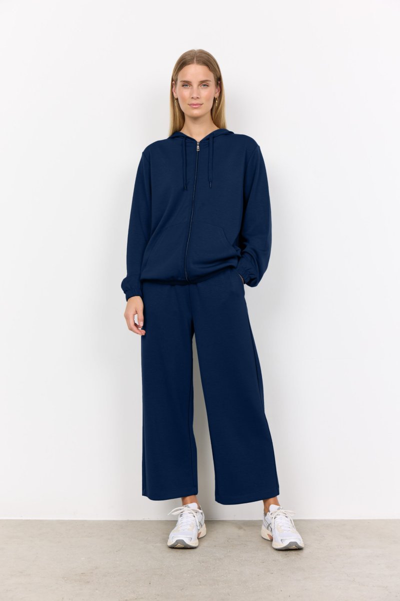 Felpa Banu 177 con cappuccio e zip – Tessuto antistress, blu notte, taglie S-XL - immagine 6