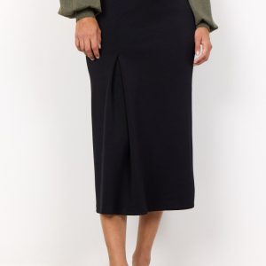 Gonna SC-Banu 304 in modal – Vita alta e spacco frontale (nero)