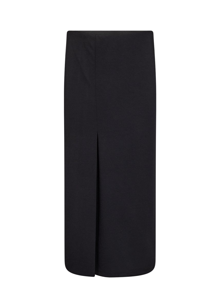 Gonna SC-Banu 304 in modal – Vita alta e spacco frontale (nero) - immagine 3