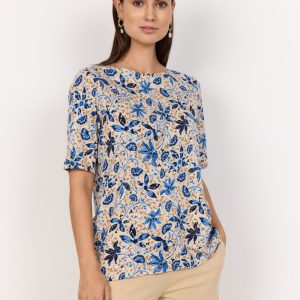 SC-Felicity AOP 497 – T-shirt in Cotone Organico e Viscosa