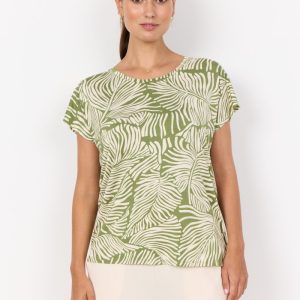 BLUSA SC-MARICA AOP 312 IN LYCELL ED ELASTAN CON STAMPA PAISLEY, AZZURRA, TG S-XXL