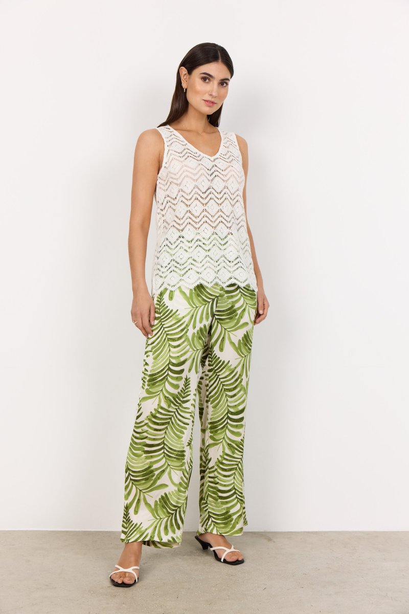 Top SC-RUSLA 1 in Puro Cotone con Dettagli in Pizzo – Bianco - immagine 6