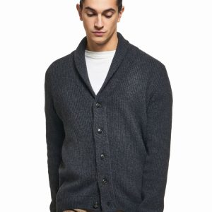 CARDIGAN COLLO SCIALLATO LAVORAZIONE A MAGLIA INGLESE