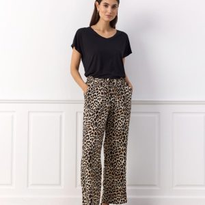 SC-Pietta 3-B – Pantaloni Leopardati in Viscosa ECOVERO™