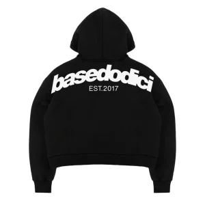 Basedodici Full Zip "Comfy" Back logo Black