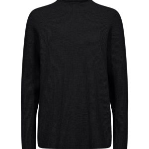 Maglione nero in viscosa