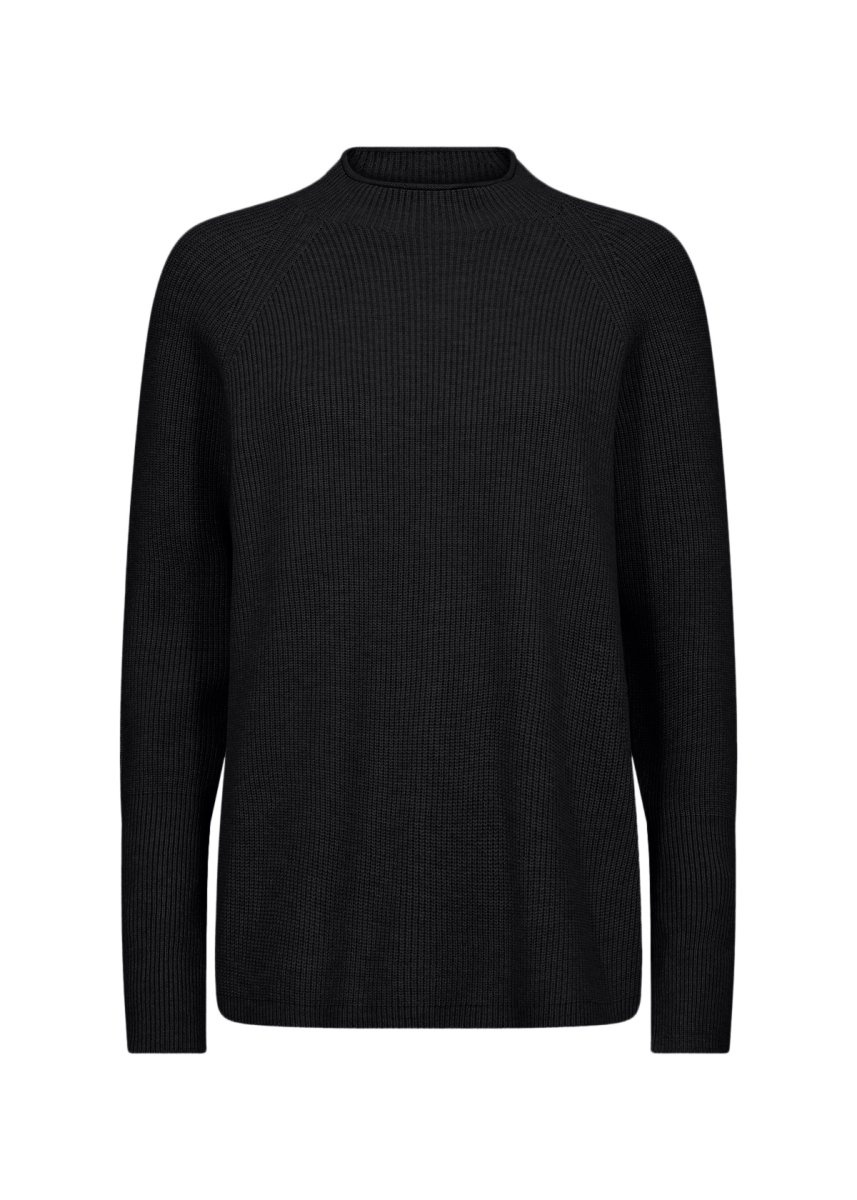 Maglione nero in viscosa - immagine 2