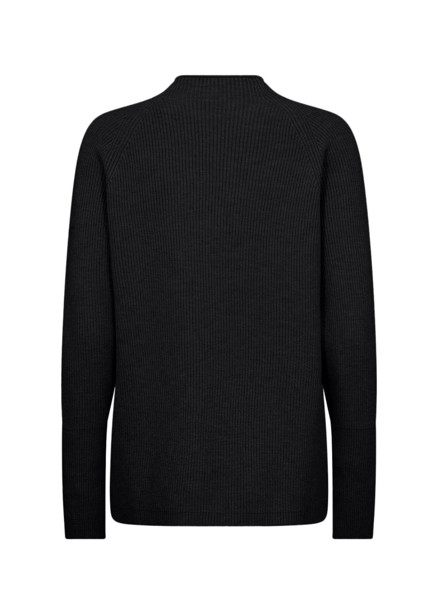 Maglione nero in viscosa - immagine 3