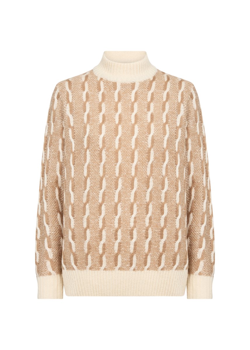 Maglione SC-Ibbe 1 in Maglia a Treccia – Crema