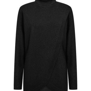 Pullover SC-Dollie 774 con Collo Alto e Design Incrociato – Elegante e Versatile