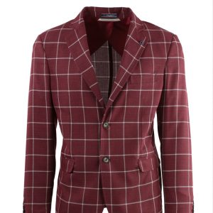 GIACCA IN LINO A QUADRI