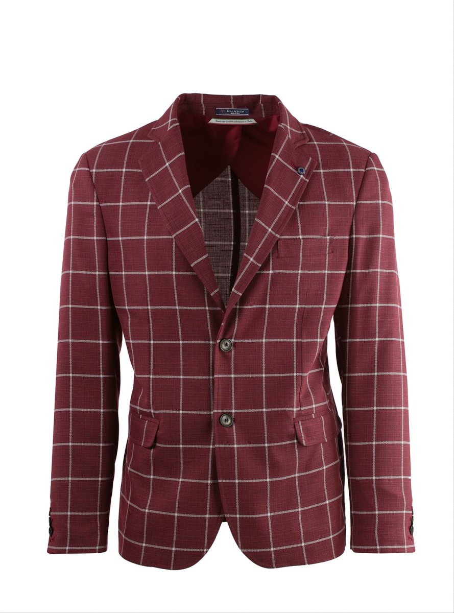 GIACCA IN LINO A QUADRI