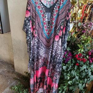 Copricostume lungo con strass