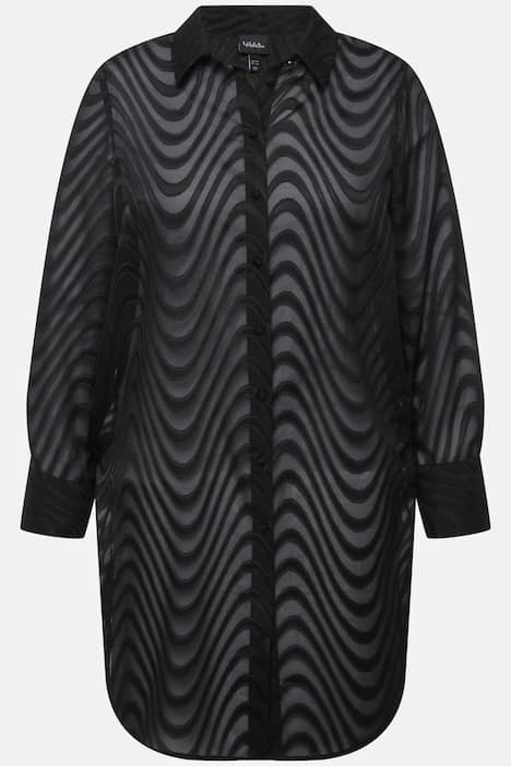 Blusa Lunga in Chiffon con Design a Onde – Ulla Popken - immagine 8