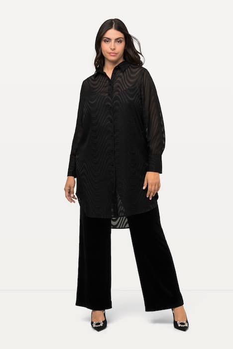 Blusa Lunga in Chiffon con Design a Onde – Ulla Popken - immagine 7