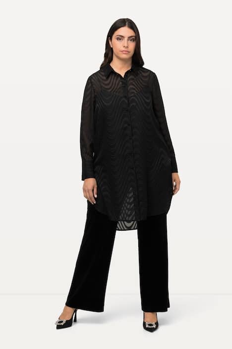 Blusa Lunga in Chiffon con Design a Onde – Ulla Popken - immagine 5