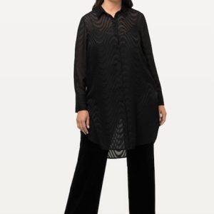 Blusa Lunga in Chiffon con Design a Onde – Ulla Popken