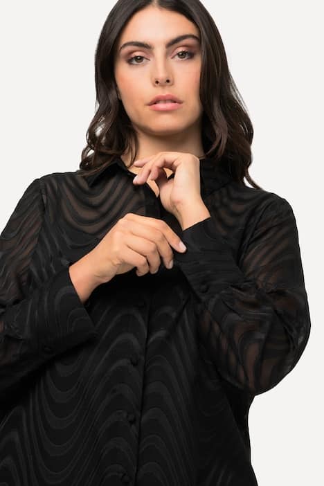 Blusa Lunga in Chiffon con Design a Onde – Ulla Popken - immagine 3