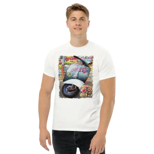 T-shirt Uomo Stampa Scooter Vintage Stile Graffiti Urbano 11011-VES