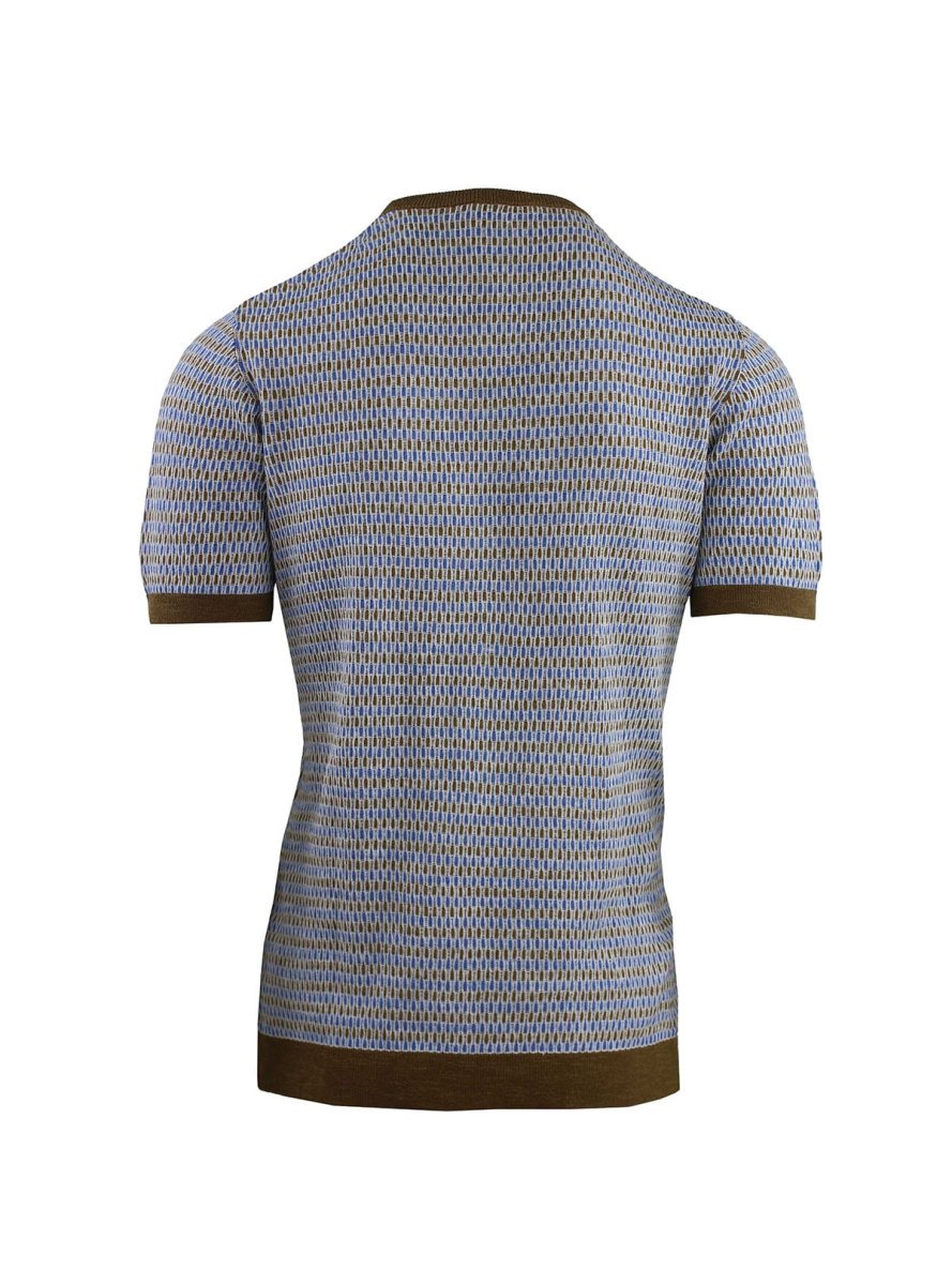 GIROCOLLO A MEZZA MANICA A JACQUARD MULTICOLORE - immagine 3